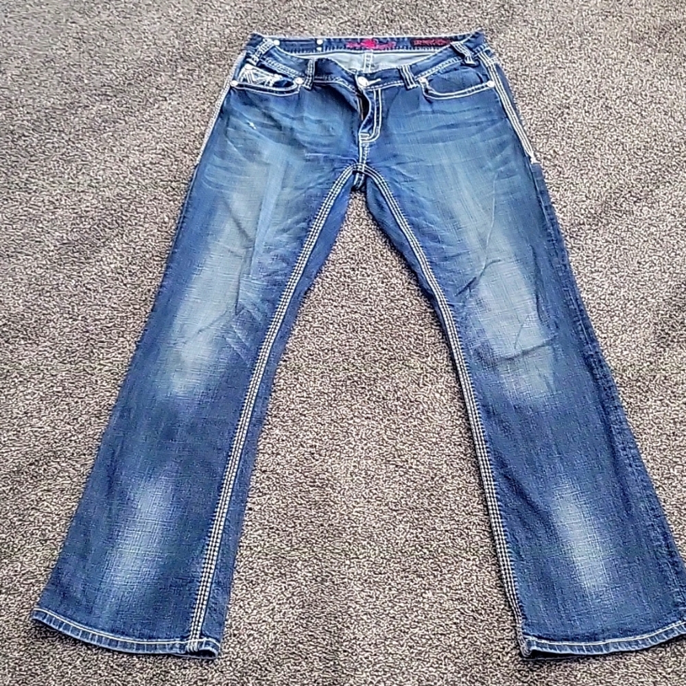 Rock & Roll Cowgirl Jeans, 33x34, blue